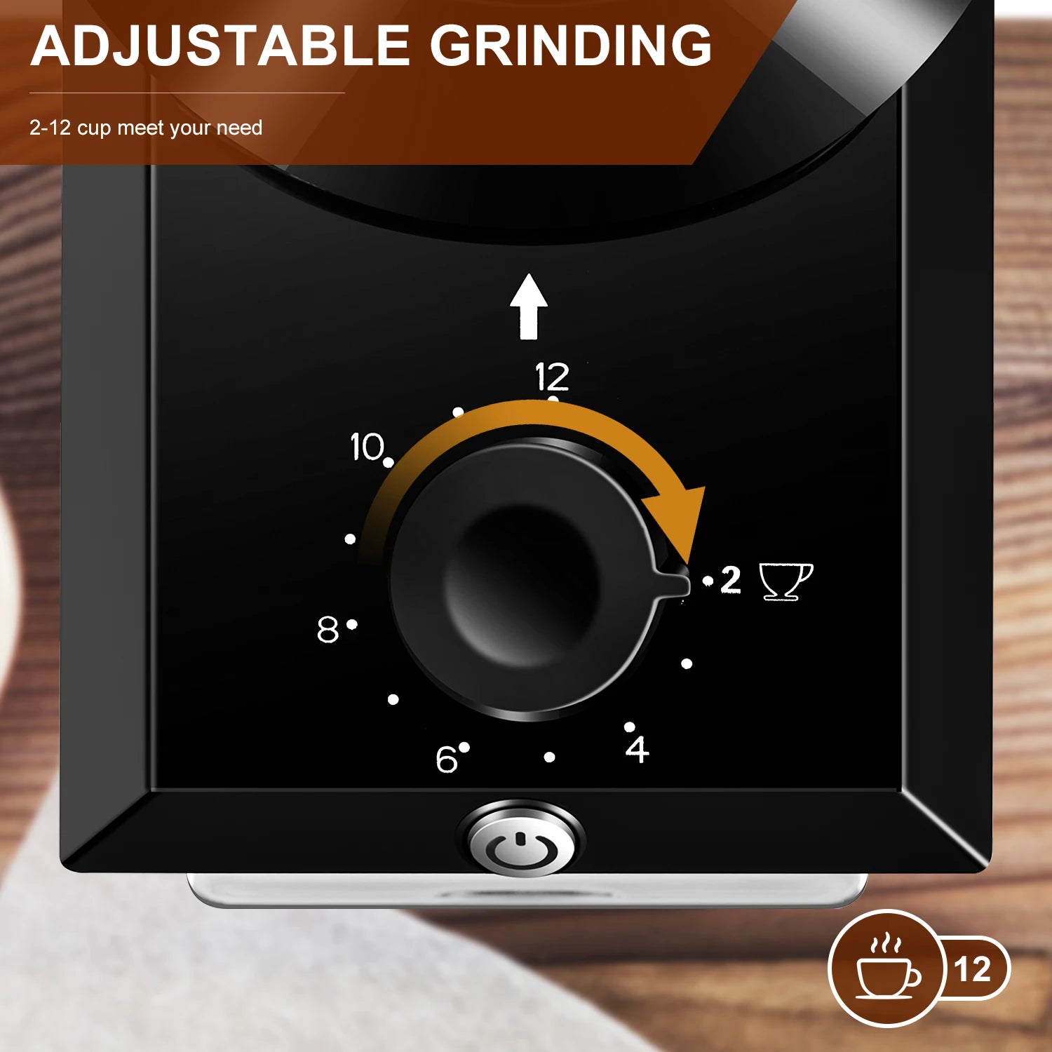Automatic Burr Mill Coffee Grinder Electric Coffee Bean Grinding with 28 Adjustable Gears for Espresso French Press Drip Coffee