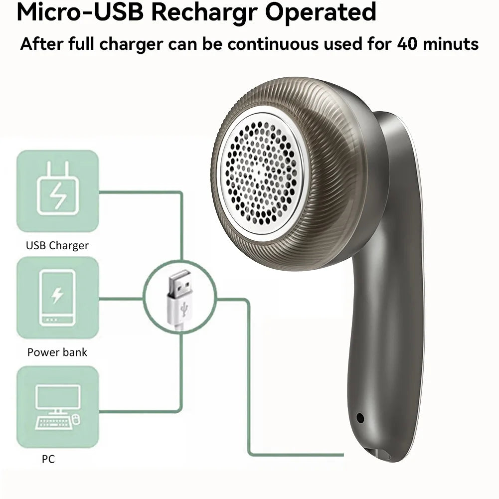 Electric Digital Display Lint Remover Rechargeable Pellet Fabric Shaver for Clothing Clothes Fluff Hair Balls Portable Remover