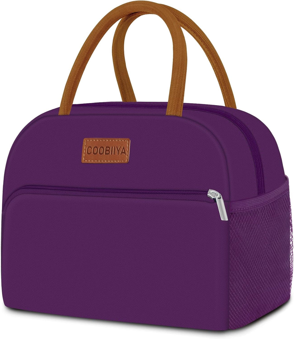 Lunch Bag Women, Lunch Box for Women Adult Men, Small Leakproof Cute Lunch Tote Large Capacity Reusable Insulated Cooler Lunch Container for Work/Office/Picnic/Travel-Cow