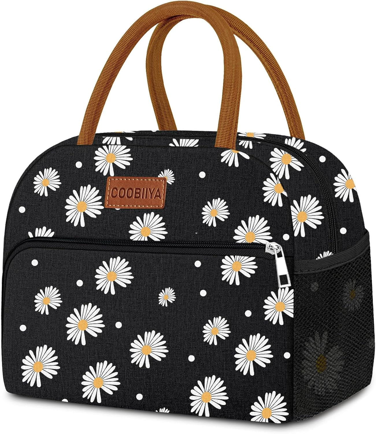 Lunch Bag Women, Lunch Box for Women Adult Men, Small Leakproof Cute Lunch Tote Large Capacity Reusable Insulated Cooler Lunch Container for Work/Office/Picnic/Travel-Cow