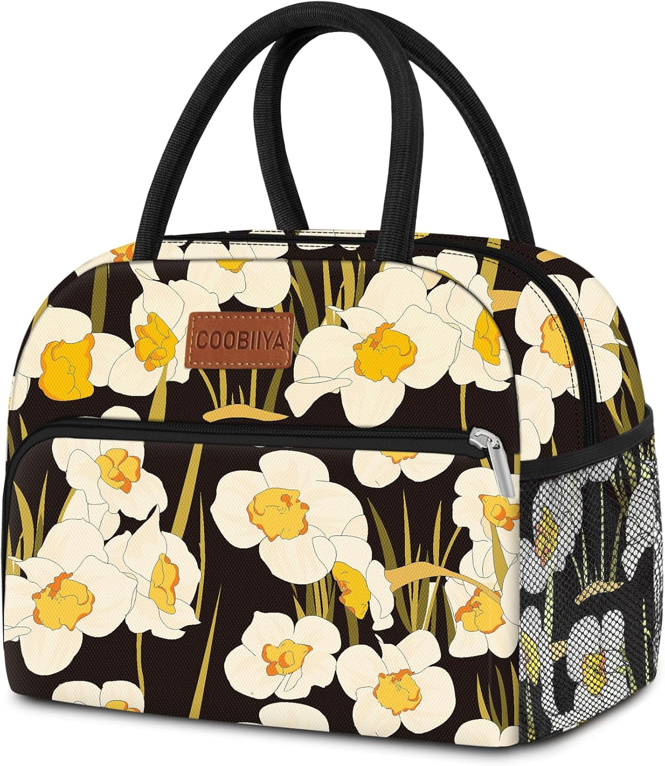 Lunch Bag Women, Lunch Box for Women Adult Men, Small Leakproof Cute Lunch Tote Large Capacity Reusable Insulated Cooler Lunch Container for Work/Office/Picnic/Travel-Cow