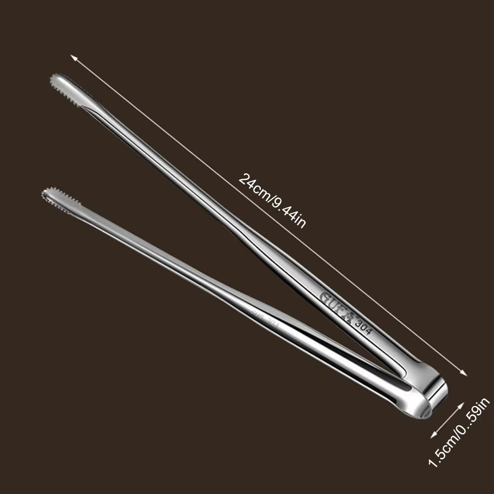 Grill Tongs Stainless Steel Food Tongs Metal Kitchen Tweezers Cooking Utensils for Salad Fish Steak Barbecue Buffet