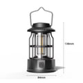 New Retro Camping Lantern Portable USB-C Rechargeable Outdoor Tent Light Gift for Camper