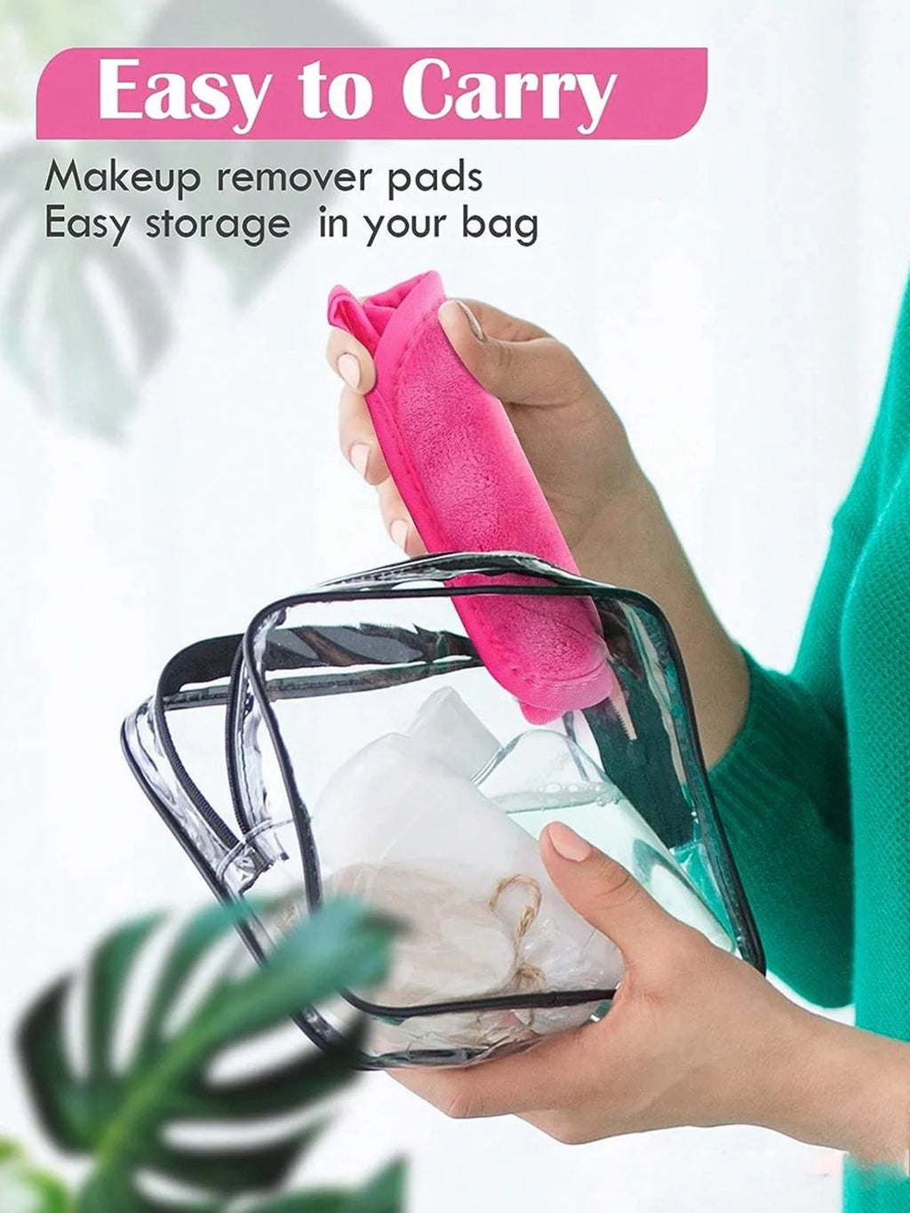 Reusable Makeup Remover Cloth - Soft Microfiber Facial Cleansing Towel for Face, Eyes, and Lips (1 Pack/4 Pack)