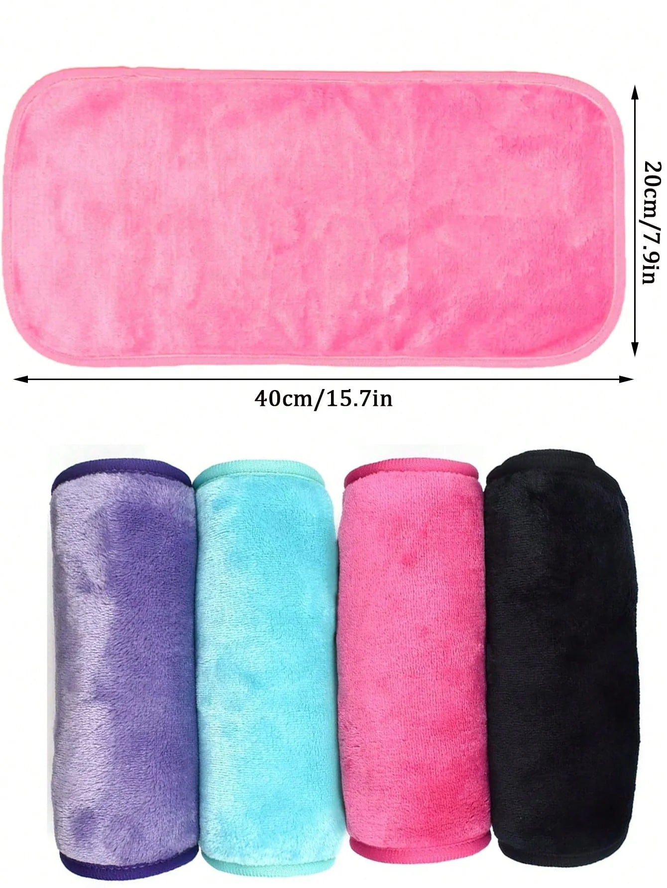Reusable Makeup Remover Cloth - Soft Microfiber Facial Cleansing Towel for Face, Eyes, and Lips (1 Pack/4 Pack)