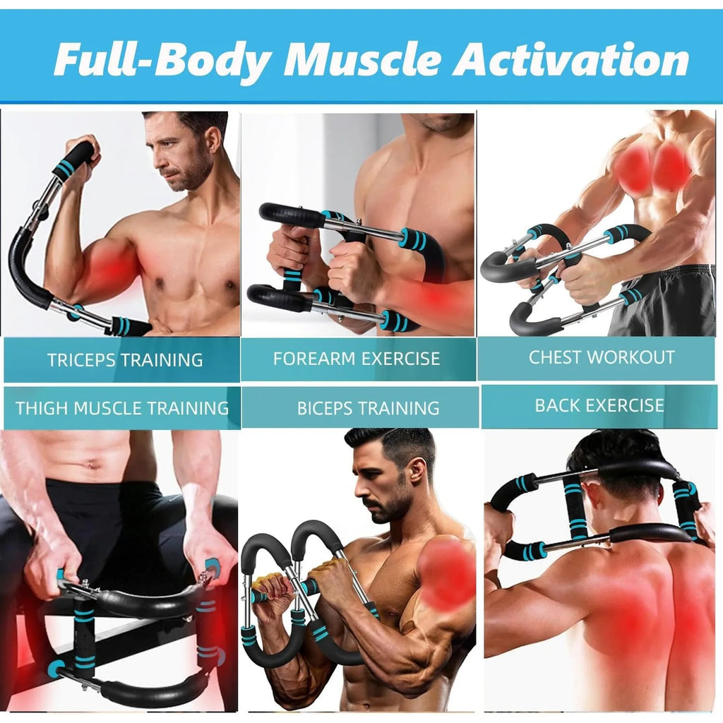 Adjustable Resistance Twister Arm & Chest Trainer - Portable Home/Office Workout Equipment for Men