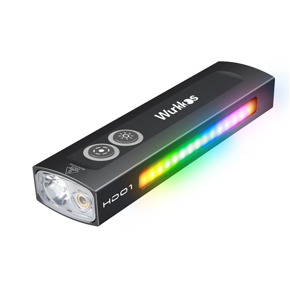 NEW HD01 Multifunctional Flashlight 1200 LM with Green Light White Light 90CRI Side RGB Lights IP65 Waterproof Hiking