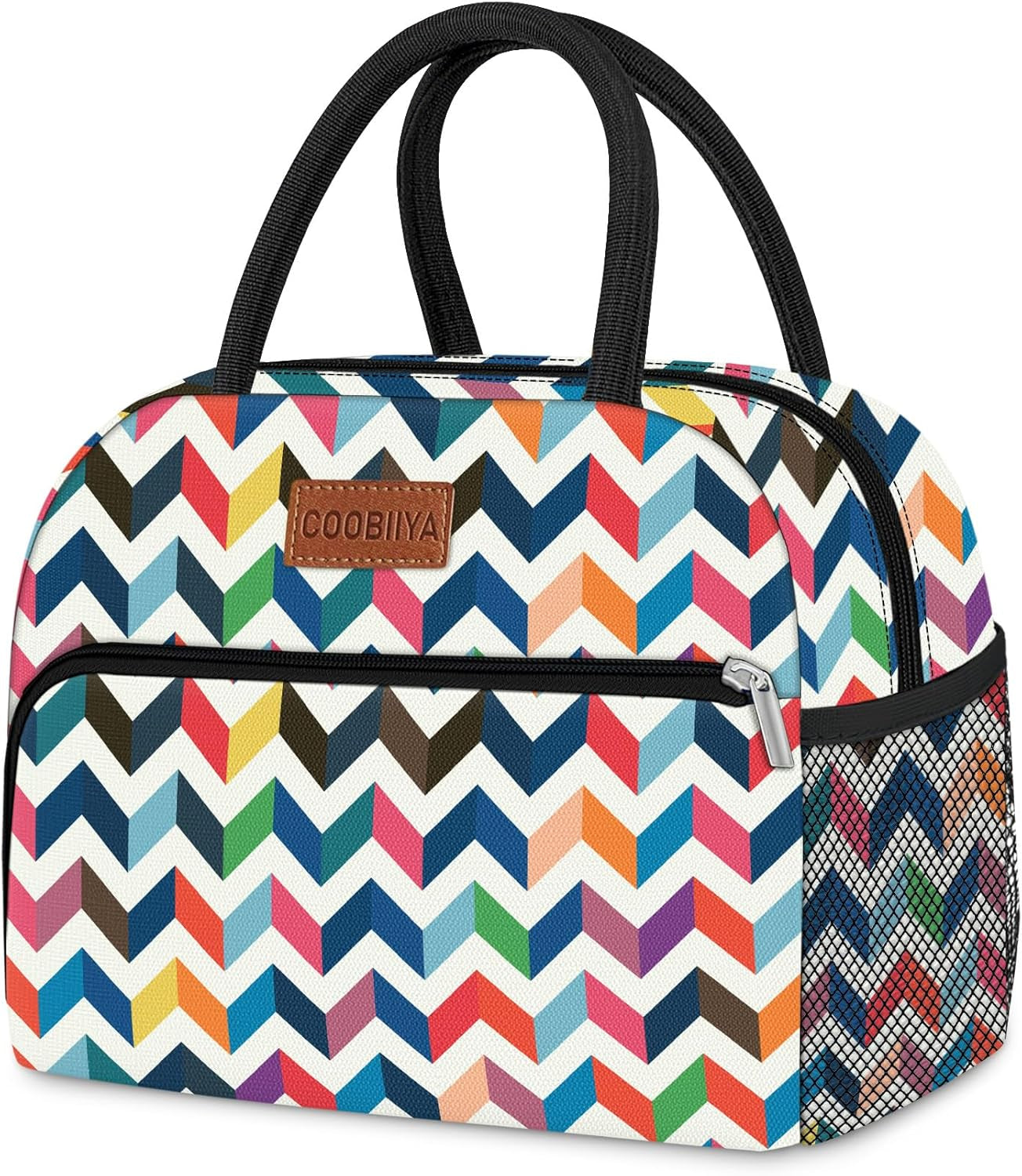 Lunch Bag Women, Lunch Box for Women Adult Men, Small Leakproof Cute Lunch Tote Large Capacity Reusable Insulated Cooler Lunch Container for Work/Office/Picnic/Travel-Cow