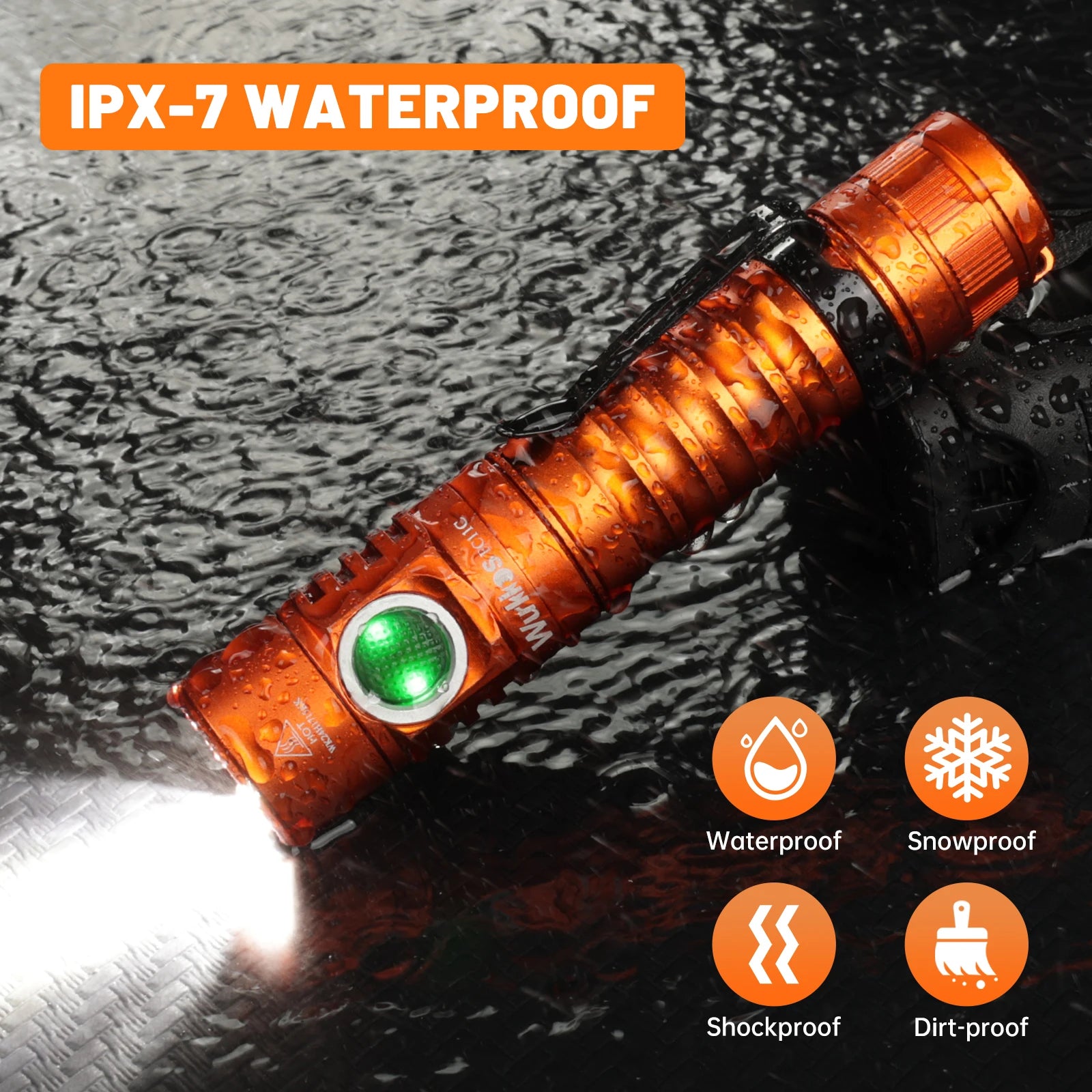 FC11C Flashlight Nippon Chemical 519A Mountaineering Edition 18650 Battery Max Output 1200 Lm USB-C Charging Daily Carry