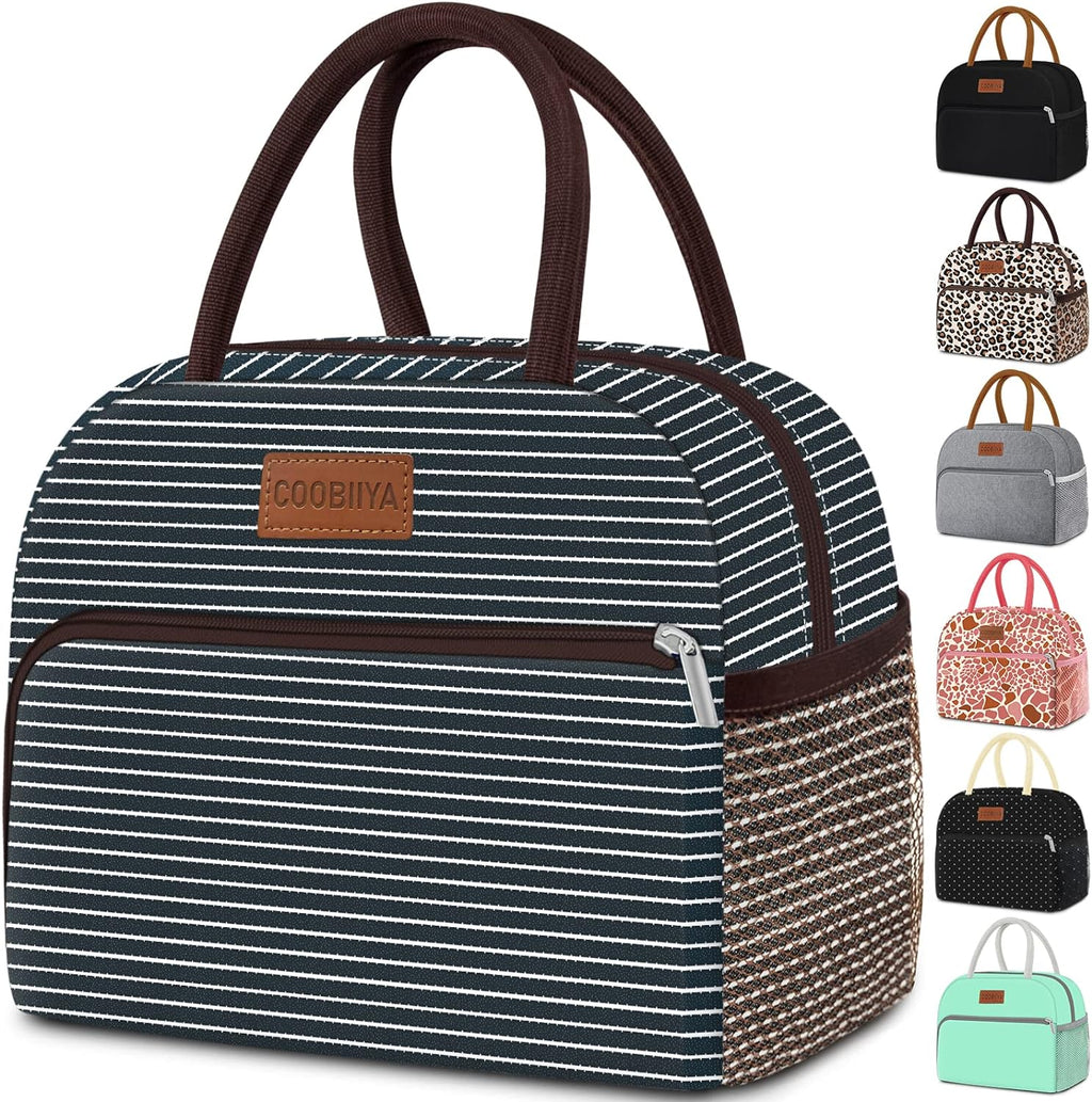 Lunch Bag Women, Lunch Box for Women Adult Men, Small Leakproof Cute Lunch Tote Large Capacity Reusable Insulated Cooler Lunch Container for Work/Office/Picnic/Travel-Cow