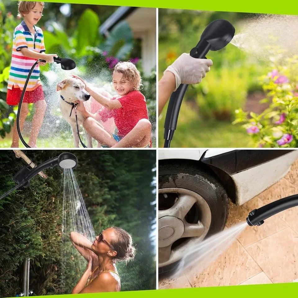 Portable Shower for Camping, 6000Mah Rechargeable Camping Shower, 4 Spray Modes