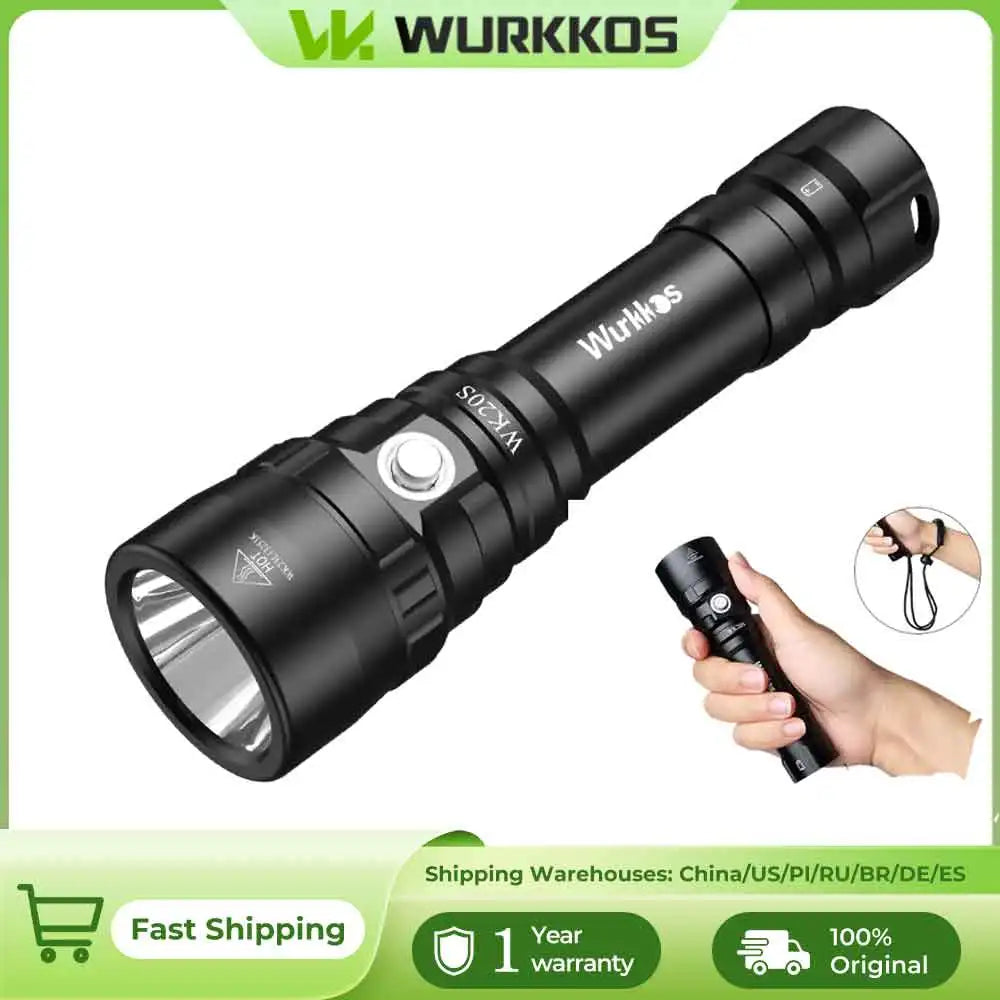 WK20S Powerful Diving Flashlight IPX8 Waterproof Scuba Dive Light Rechargeable Max 2000 Lumen SST40 HD LED 4 Modes