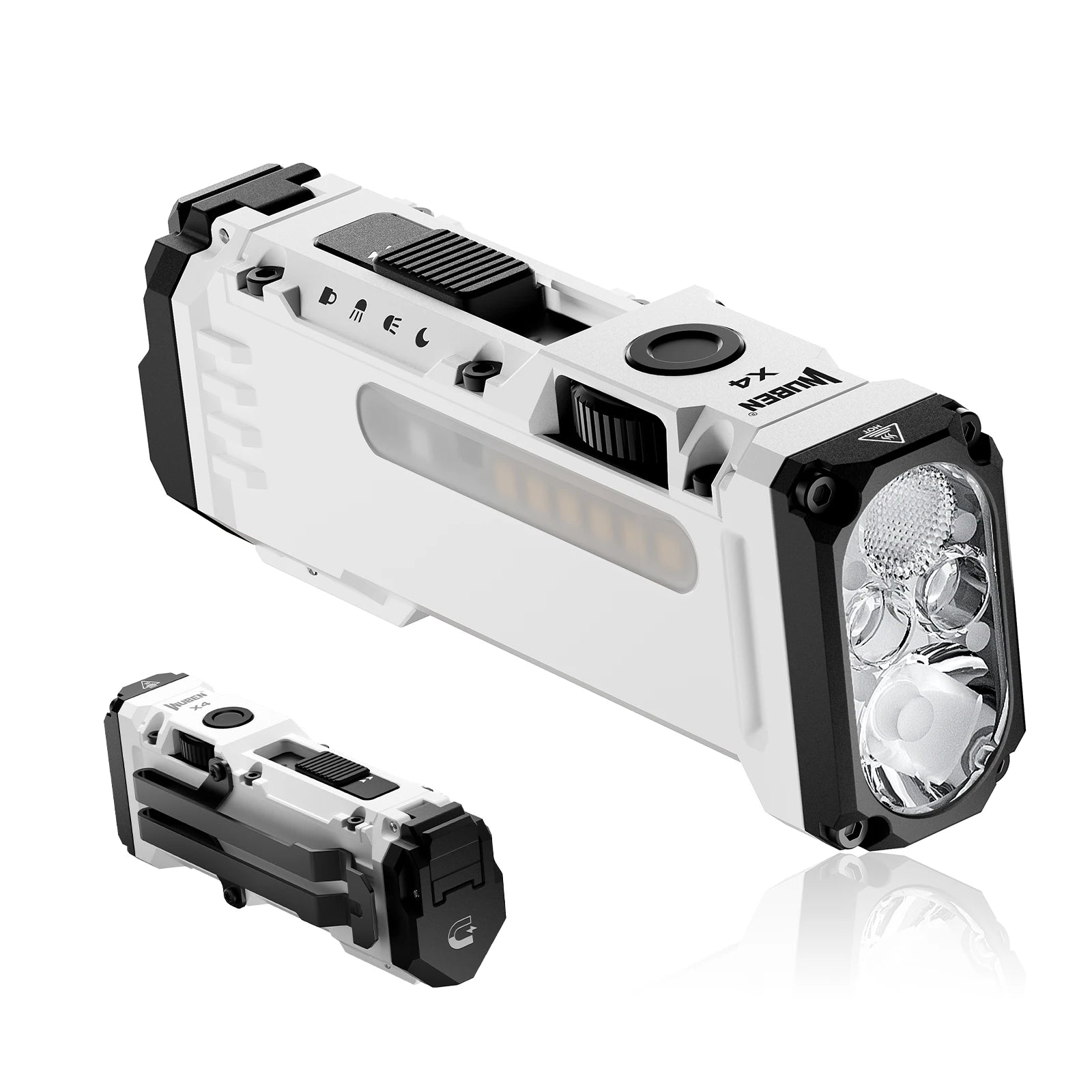 X4 EDC Flat Flashlight with RGB Light, 1500 Lumens Mini Flashlight with Tactical Switch and Magnetic, IP68 Portable Pocket