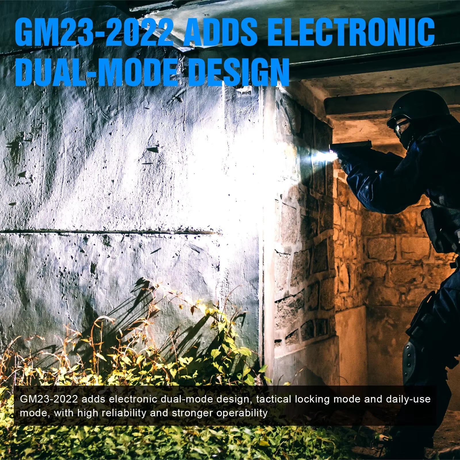 GM23 Tactical LED Flashlights Mini Pistol Lights 800 Lumens USB Rechargeable Quick Release Handgun 1913/GL Rail