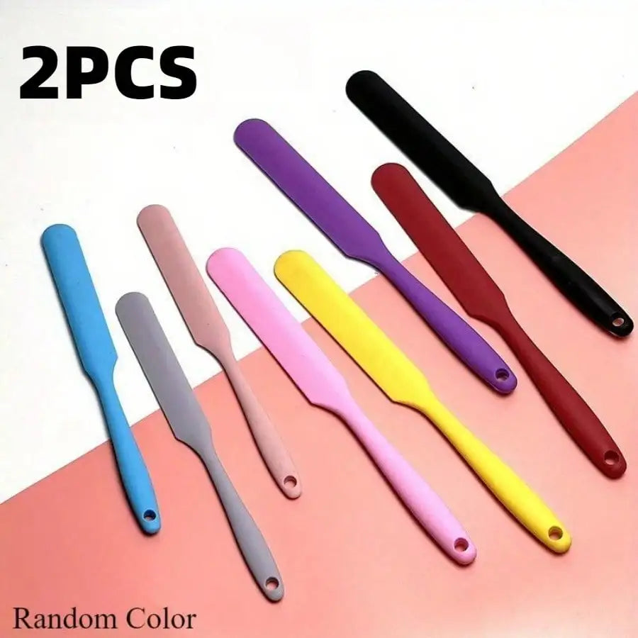 1/2 Pcs Random Color Food Scraper, Non Stick Design, Heat-Resistant, Kitchen Utensil, Suitable for Home and Professional Baking