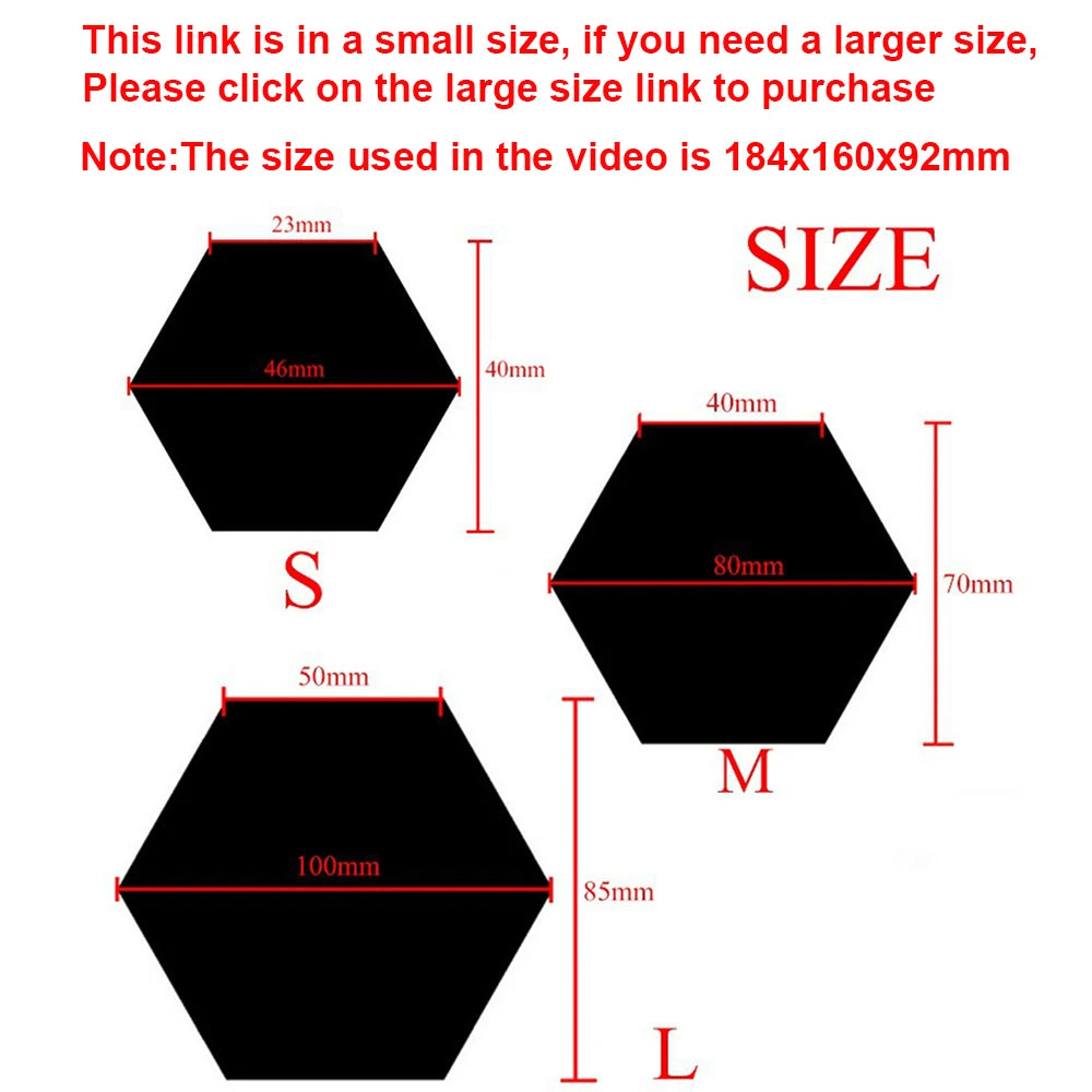 6/12Pcs 3D Mirror Wall Sticker Hexagon Decal Home Decor DIY Self-Adhesive Mirror Decor Stickers Art Wall Decoration 126Mm Large