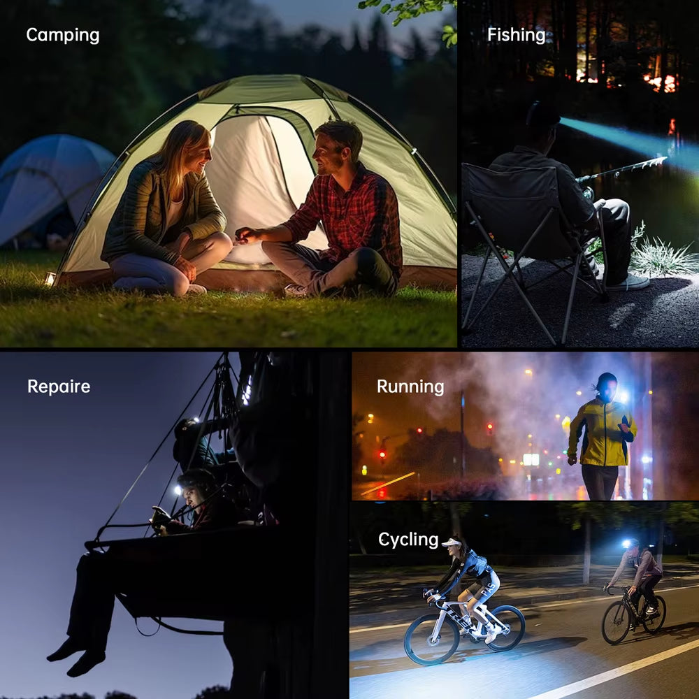 HS42 Headlamp 2100Lm 18650 EDC USB C Rechargeable Flashlight SST40 LED Torch with Magnetic for Camping