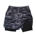 Camouflage Running Shorts, Men'S Gym Sports Shorts 2-In-1, Quick Dry Exercise Training, Outdoor Sports Fitness Jogging Shorts