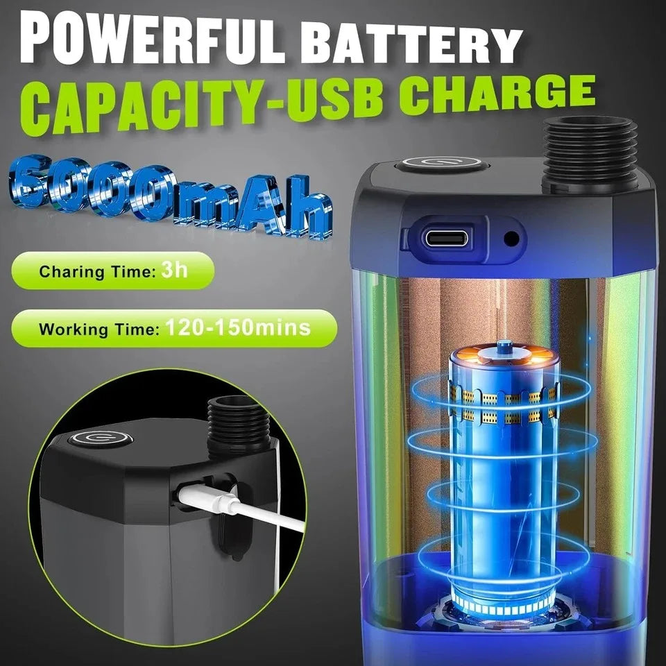 Portable Shower for Camping, 6000Mah Rechargeable Camping Shower, 4 Spray Modes