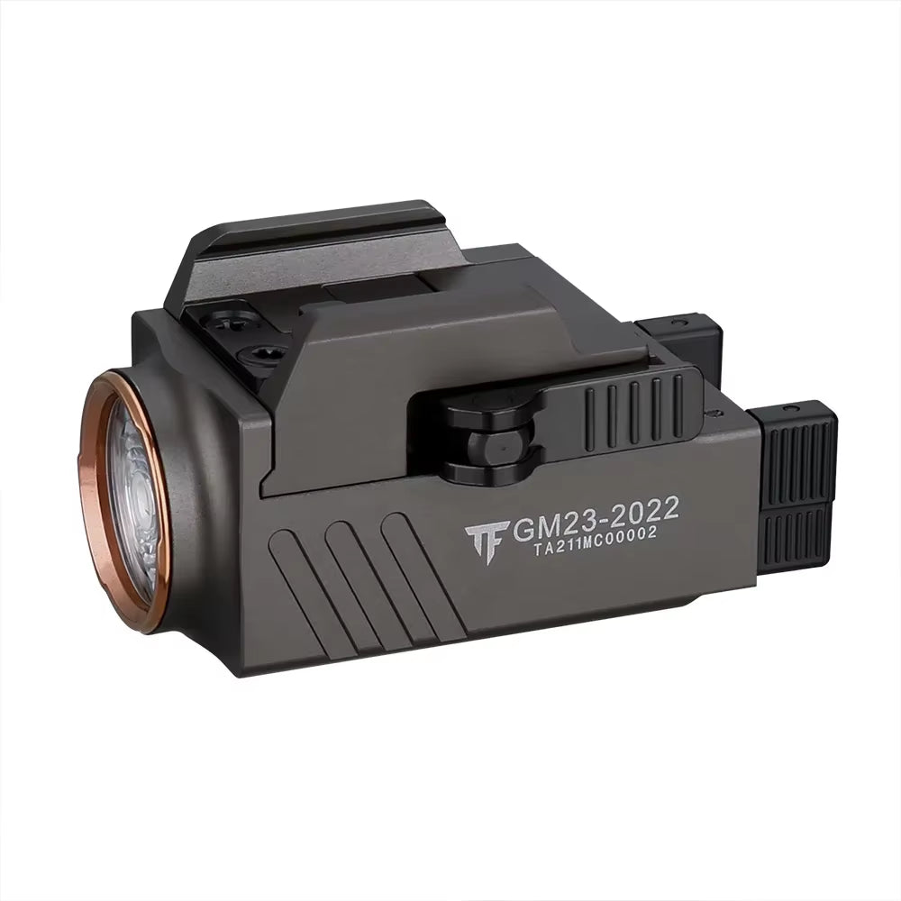 GM23 Tactical LED Flashlights Mini Pistol Lights 800 Lumens USB Rechargeable Quick Release Handgun 1913/GL Rail