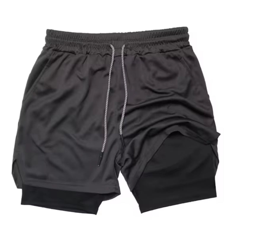 Camouflage Running Shorts, Men'S Gym Sports Shorts 2-In-1, Quick Dry Exercise Training, Outdoor Sports Fitness Jogging Shorts