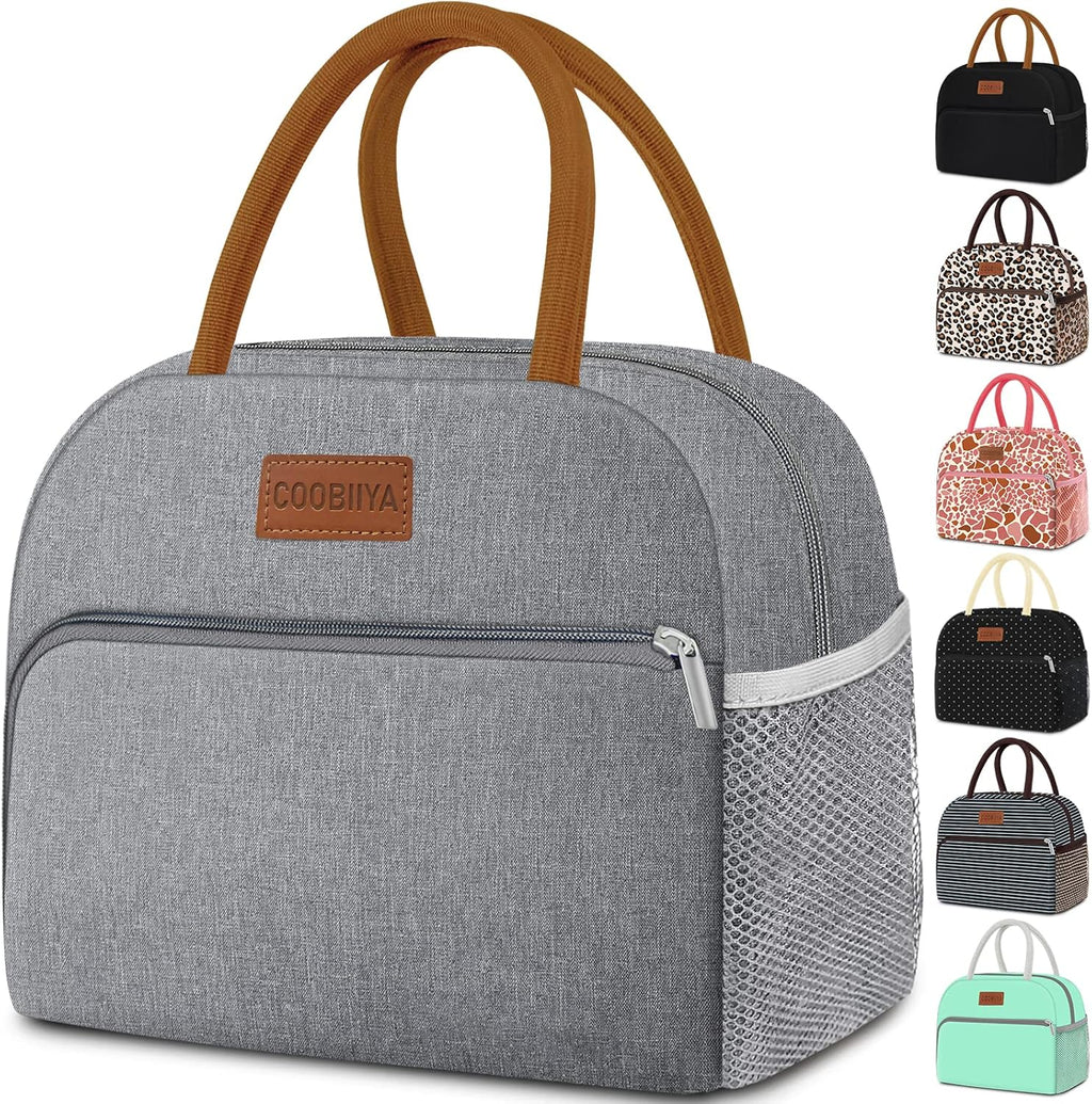 Lunch Bag Women, Lunch Box for Women Adult Men, Small Leakproof Cute Lunch Tote Large Capacity Reusable Insulated Cooler Lunch Container for Work/Office/Picnic/Travel-Cow