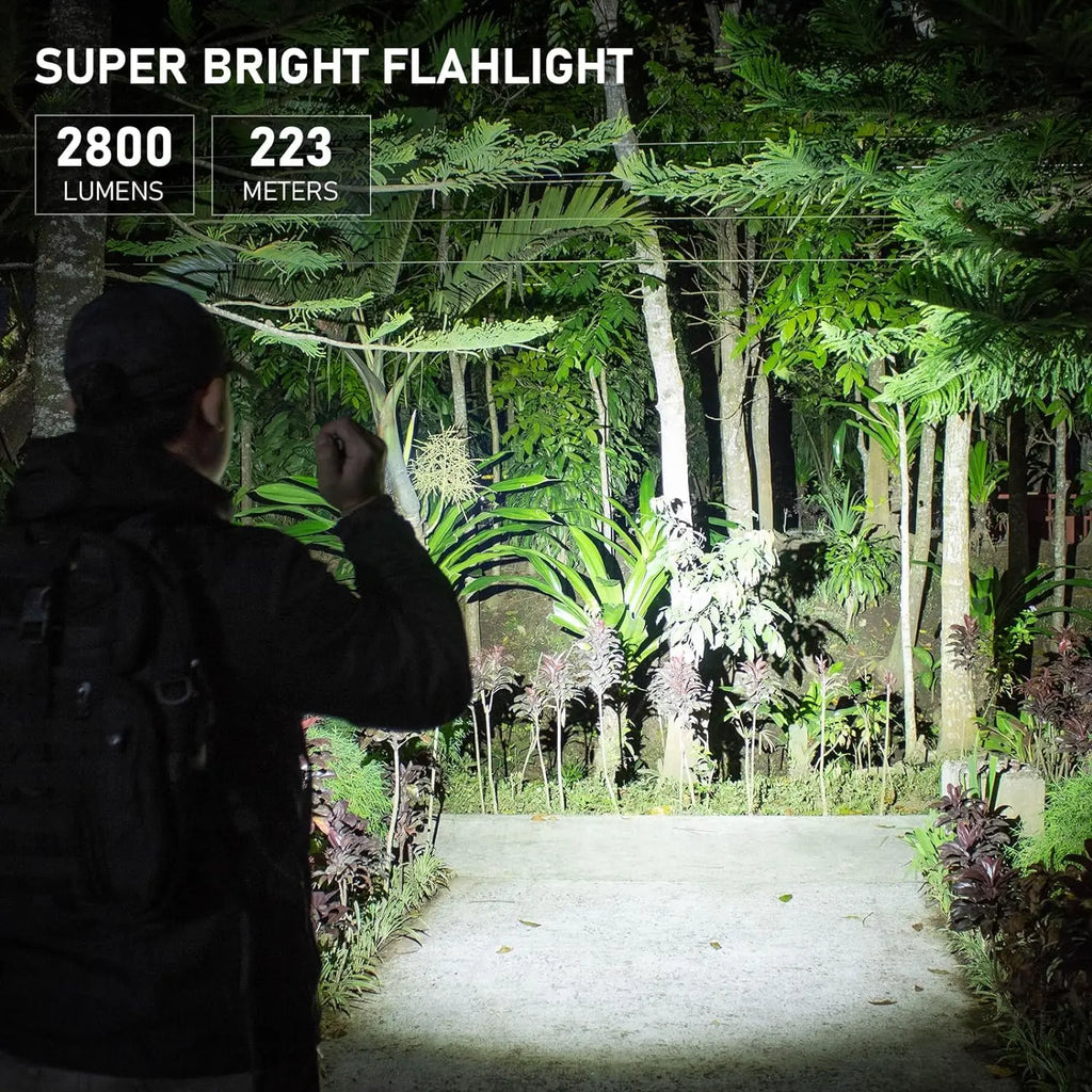 SC28 XHP50B HD LED 2800Lm Type-C Rechargeable Flashlight Protable Powerful 21700 Torch EDC Flash Light IPX8 for Camping