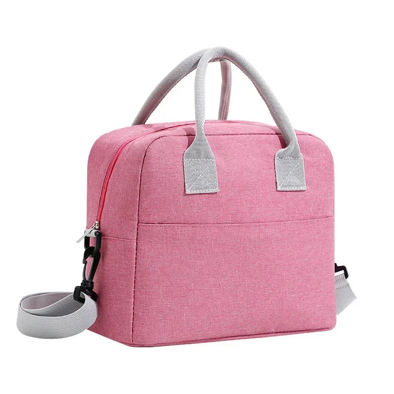 2026 Portable Lunch Bag Cooler Tote Hangbag Picnic Insulated Box Canvas Thermal Food Container Men Women Kids Travel Lunchbox