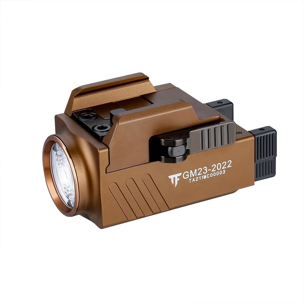 GM23 Tactical LED Flashlights Mini Pistol Lights 800 Lumens USB Rechargeable Quick Release Handgun 1913/GL Rail