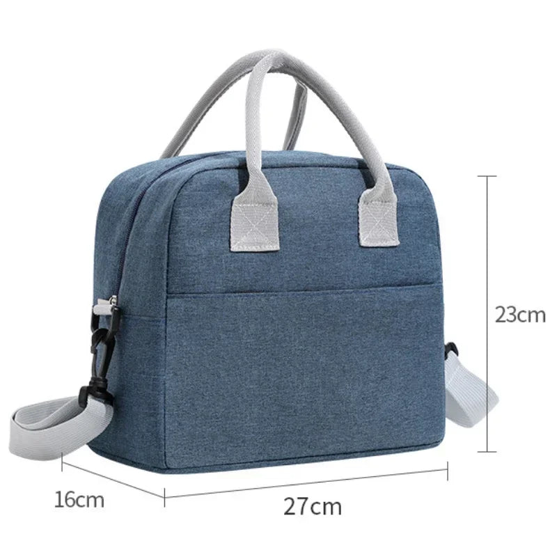 2026 Portable Lunch Bag Cooler Tote Hangbag Picnic Insulated Box Canvas Thermal Food Container Men Women Kids Travel Lunchbox