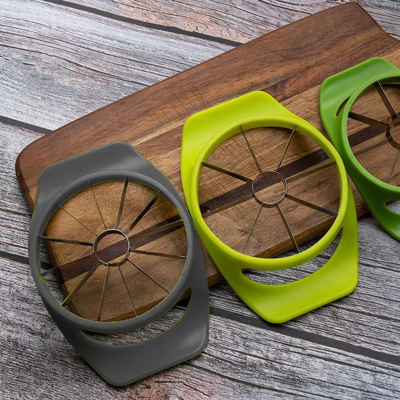 Stainless Steel Apple Slicer - Easy Use Fruit Corer Divider, 8-Slice Kitchen Cutter, Dishwasher Safe