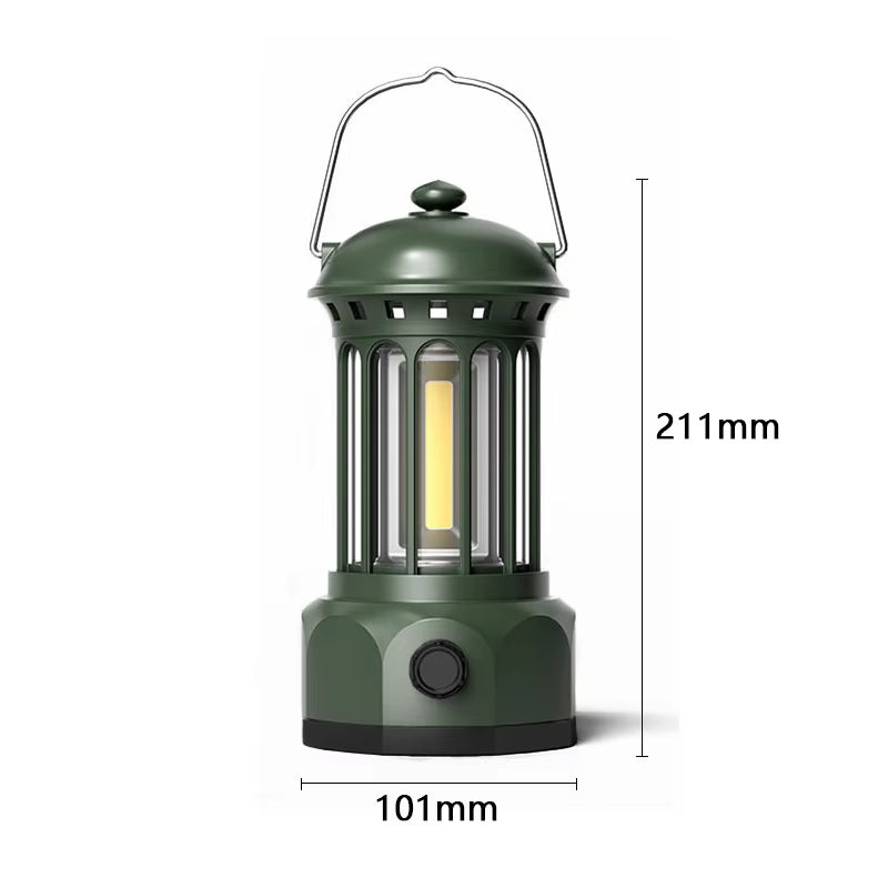 New Retro Camping Lantern Portable USB-C Rechargeable Outdoor Tent Light Gift for Camper