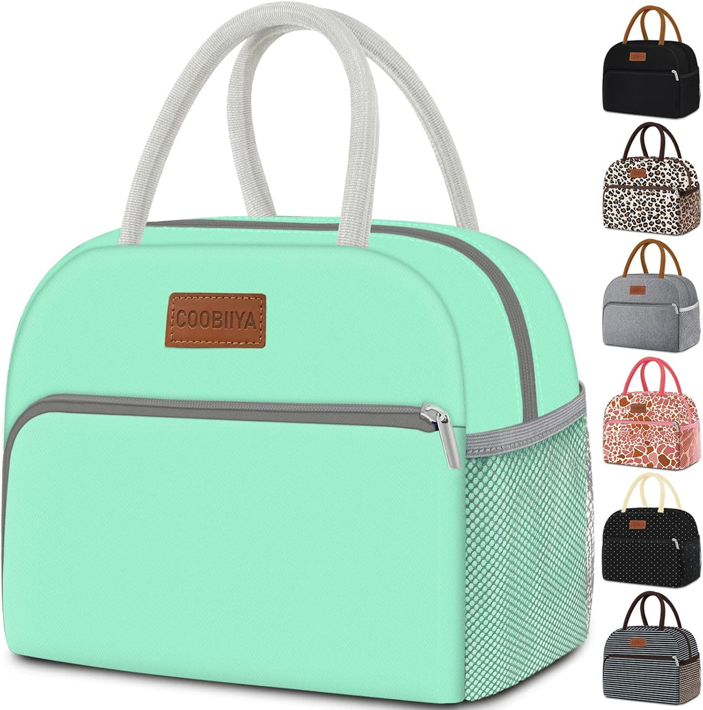Lunch Bag Women, Lunch Box for Women Adult Men, Small Leakproof Cute Lunch Tote Large Capacity Reusable Insulated Cooler Lunch Container for Work/Office/Picnic/Travel-Cow