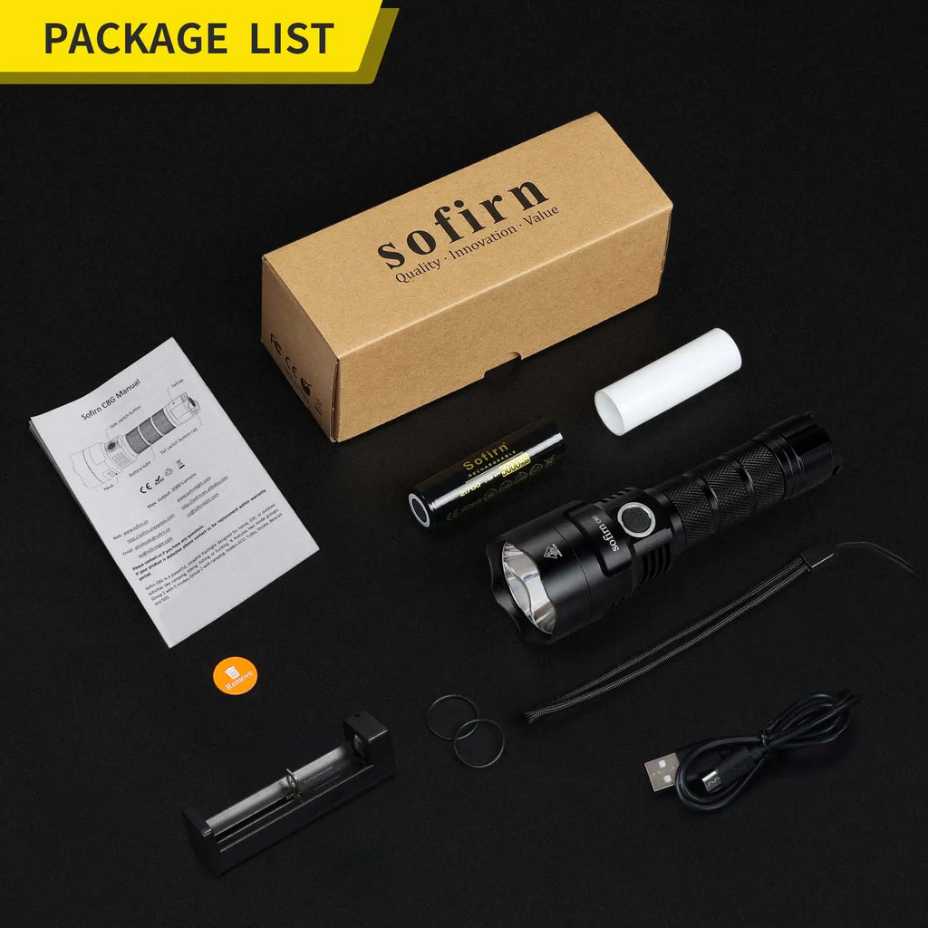 C8G Powerful LED Flashlight 21700 SST40 18650 with Power Indicator Lantern Torch 2 Groups Ramping SOS Beacon Outdoor