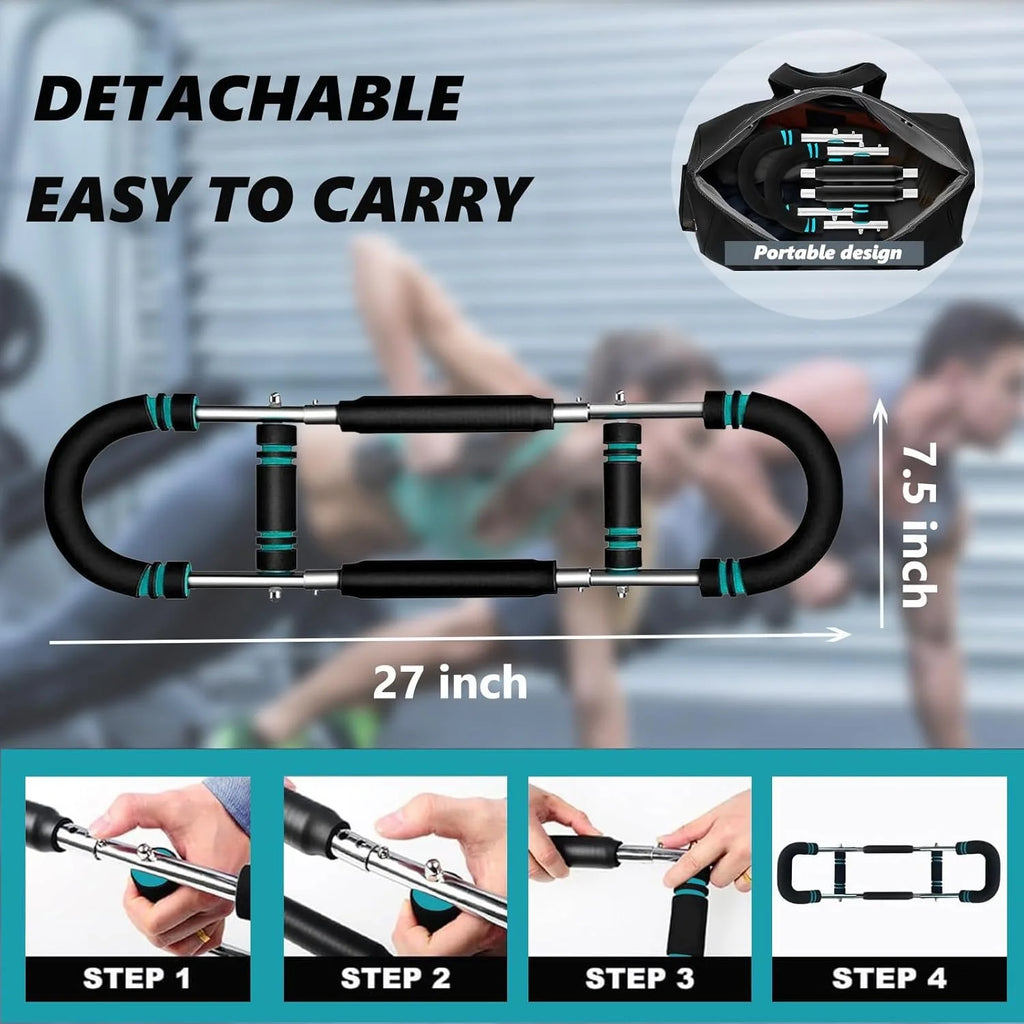 Adjustable Resistance Twister Arm & Chest Trainer - Portable Home/Office Workout Equipment for Men