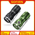 Mini SC13 SST40 LED 1300Lm Tactical 18350 Rechargeable Flashlight 6000K Keychain Light with Magnetic
