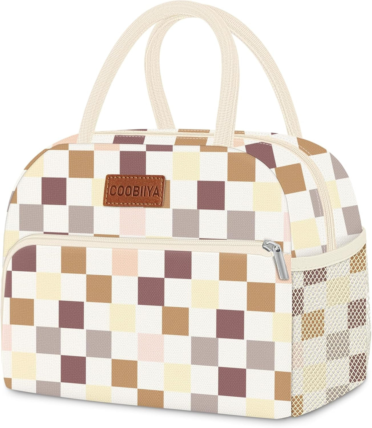 Lunch Bag Women, Lunch Box for Women Adult Men, Small Leakproof Cute Lunch Tote Large Capacity Reusable Insulated Cooler Lunch Container for Work/Office/Picnic/Travel-Cow